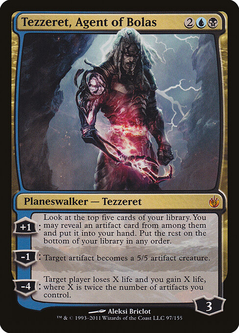 mtg tezzeret commander deck Magic: The Gathering - Tezzeret, Cruel Machinist - Foil - Planeswalker Exclusive search your library for a permanent card MTG Tezzeret, Cruel Captain