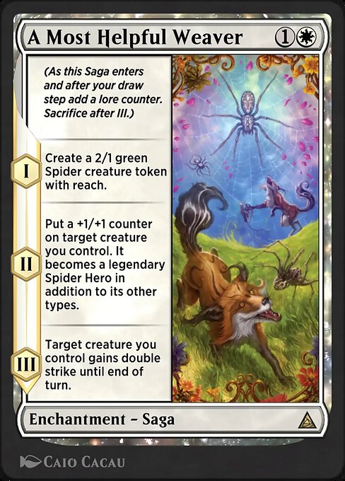 helpful hunter mtg card [0895] [Cats Are Better Than Dogs] [Secret Lair Drop] [Foil]  Face to Face Games draw a card. A Most Helpful Weaver (Card)