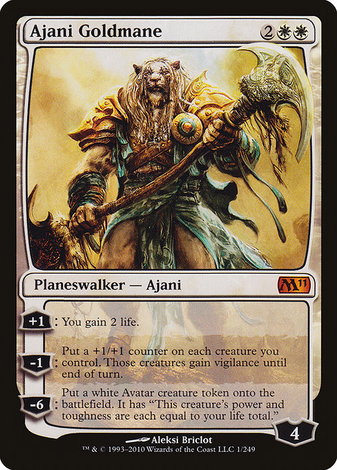 mtg ajani commander deck Core Set 2019 Planeswalker Deck: : Toys & Games Exile target creature Ajani Goldmane (Card) | EDHREC