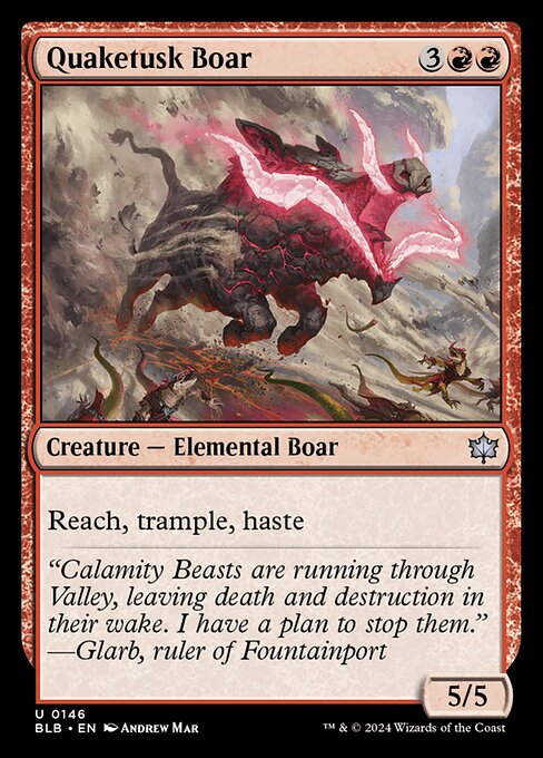 ironhoof boar mtg card text Ironhoof Boar MTG - Kamigawa: Neon Dynasty #148 (English)
