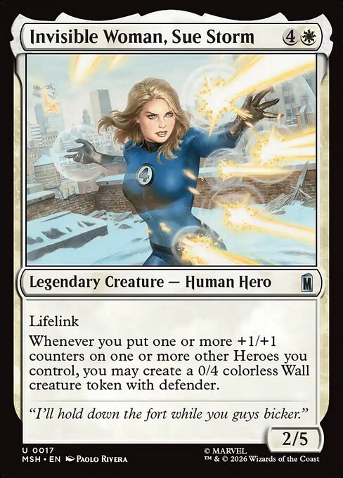 Example Deck for Invisible Woman, Sue Storm