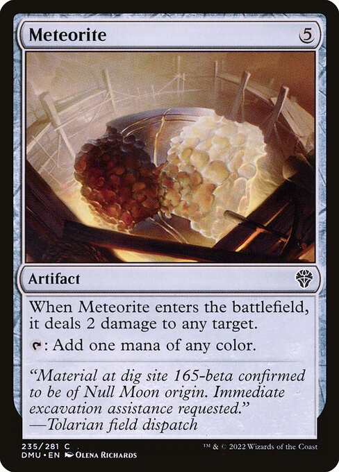 meteor mtg card Swarm - AFR Mint / near mint condition trading card Meteorite (Card) | EDHREC