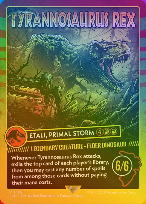 t rex mtg card Magic: The Gathering Foundations Commander Deck - Tramplesaurus Mint / near mint condition trading card Tyrannosaurus Rex (Commander) | EDHREC