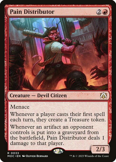 the lord of pain mtg card The Lord of Pain deals damage equal to that spells mana value to the chosen player. The Lord of Pain Proxy