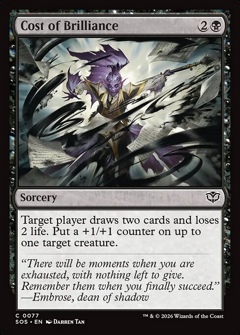 mtg card price sees 100% spike thanks to spicy new Standard brew Mint / near mint condition trading card Cost of Brilliance (Card) |