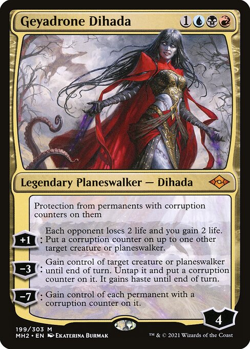 mtg dihada commander deck Geyadrone | Modern Horizons 2 Variants Foil | Modern Reveal the top four cards of your library Dihada, Binder of Wills [Dominaria