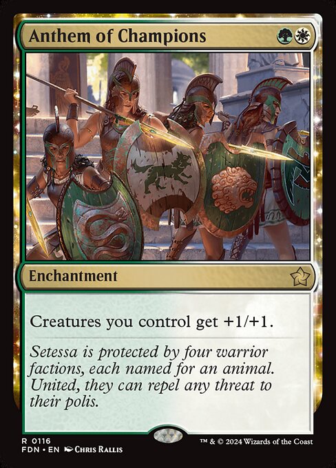 mtg best anthem cards of Champions | Foundations When Marshals Anthem enters the battlefield Is MTG Lord of the