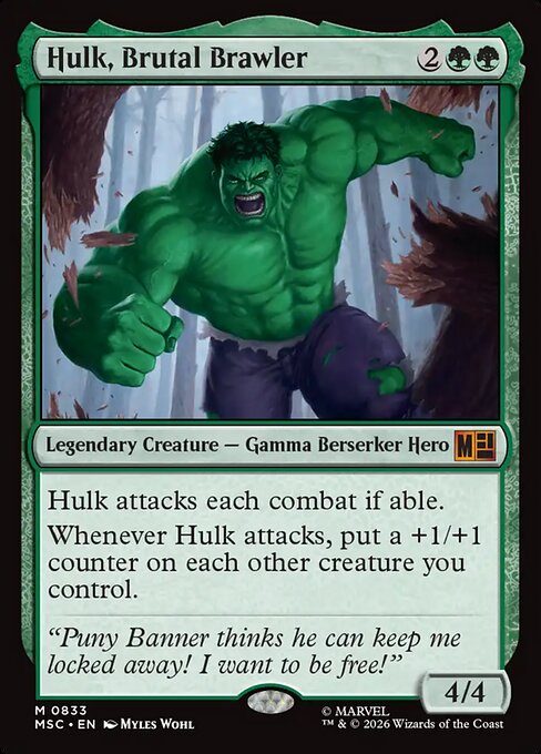 ⭐️PSA10 UNCONTROLLABLE ハルク SP I AM HULK Hulk, Brutal Brawler (Commander) | EDHREC