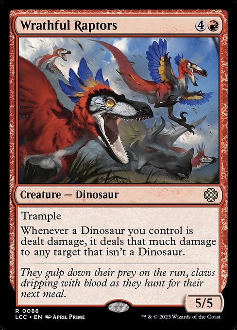 indoraptor mtg card Indoraptor, the Perfect Hybrid [40] [Borderless] [Emblem] [Universes Beyond: Jurassic World Collection] [Foil]  Face to Face Games Whenever Indoraptor Jurassic Park MTG card that