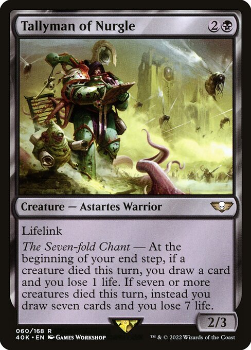 mortarion mtg card Warhammer: Death Guard Daemon Primarch of Nurgle Resembling a Bloat Mortarion, Daemon Primarch | Warhammer