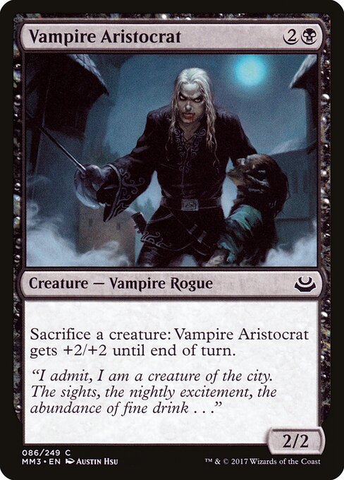 mtg best aristocrat cards 1x FOIL Cephalid Torment Pauper Magic the Gathering Card x1 MP put a +1/+1 counter on Falkenrath Aristocrat. Esper Aristocrats with Bane, Lord