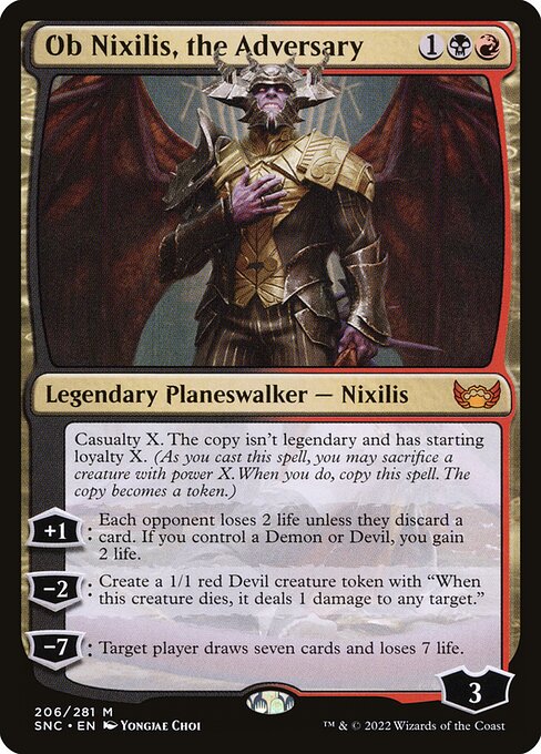 mtg ob nixilis commander deck I got a holo foil  List.add(d MtG Commander 2021 Mythic Rare