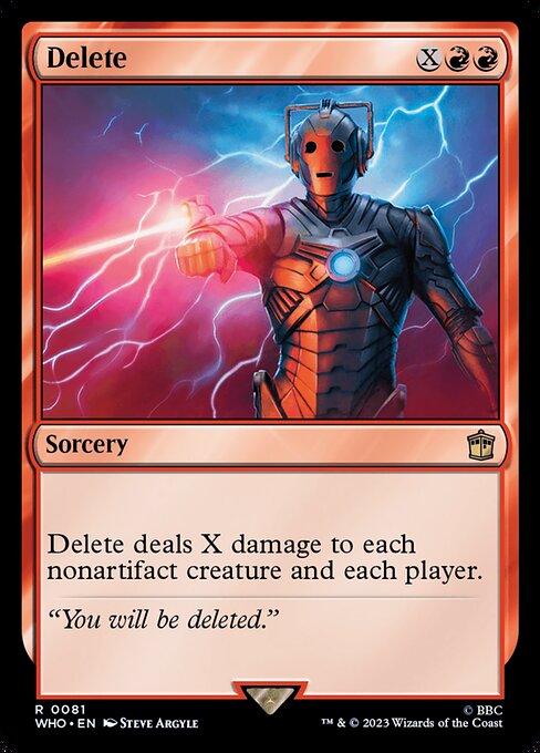 mtg cyberman cards Ashad, the Lone Cyberman | Universes Beyond: Doctor Who | Standard