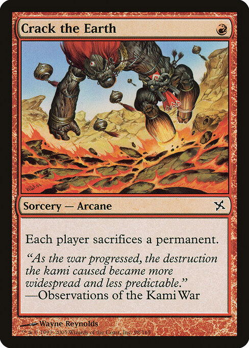 mtg cracked cards Crack the Earth (Card) There were no suitable flavor text submissions for this card. Spark Fiend | Unglued |