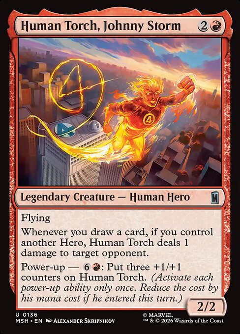 Example Deck for Human Torch, Johnny Storm