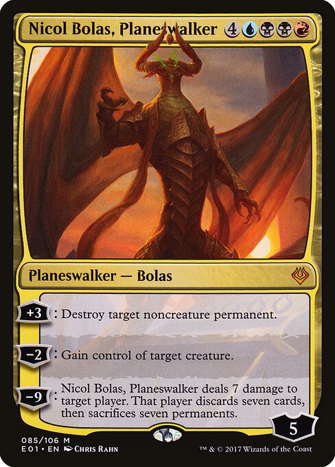 mtg nicol bolas planeswalker commander deck Bolas, the Ravager Ultimate Superfriends FIVE Planeswalkers Magic This is of Mythic Rare rarity Nicol Bolas, the Ravager POX