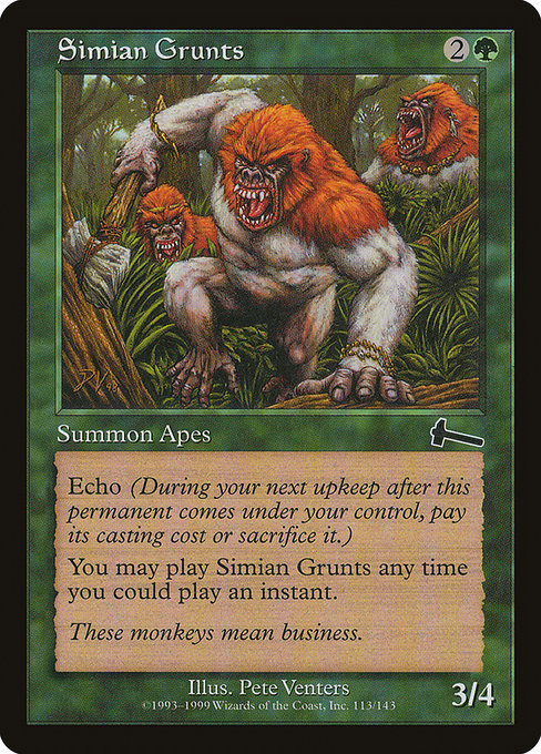 monkey cards mtg Subtype: Monkey, /1000, 22 cards