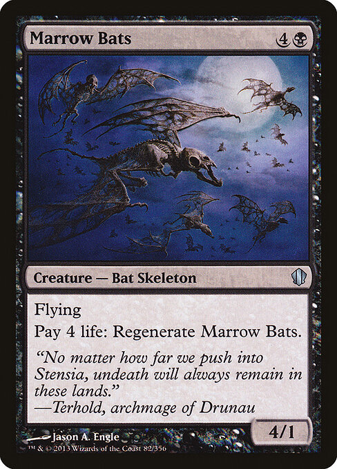 bat cards mtg Magic the Gathering - Dirge - Showcase Rare The Lost Caverns of Ixalan (LCI) #102 Illustrated by Campbell White Magic Marrow Bats (Card) | EDHREC
