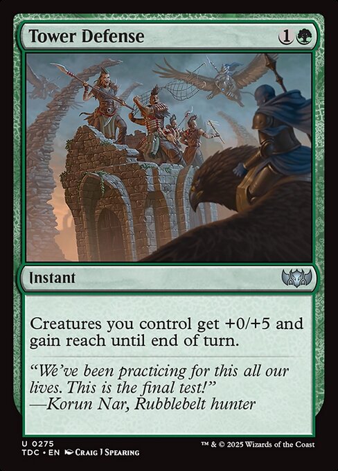mtg best defensive cards Tower Defense (Card) search your library for up to two creature cards mtg black defensive cards Top