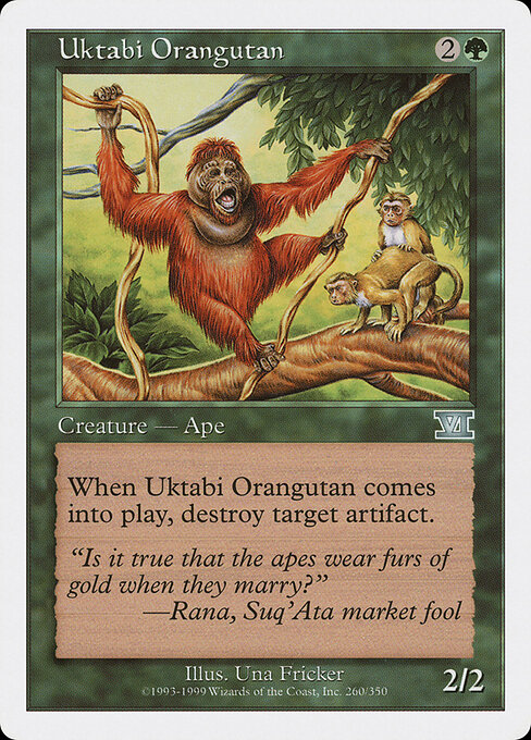 monkey mtg card 2x Magic: The Gathering Creature Cards - Augment 2G +2/+2 UNstable Monkey Monkey Monkey gets +1/+1 for each nonland permanent whose name begins with the chosen letter. Return to Monkey : r/custommagic