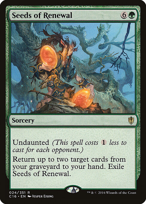 mtg renew cards Magic The Gathering - Nissa's Renewal (180/274) - Battle for Zendikar - Collectible Card - Single Card - Green - Fantasy Seeds of Renewal (Card) |
