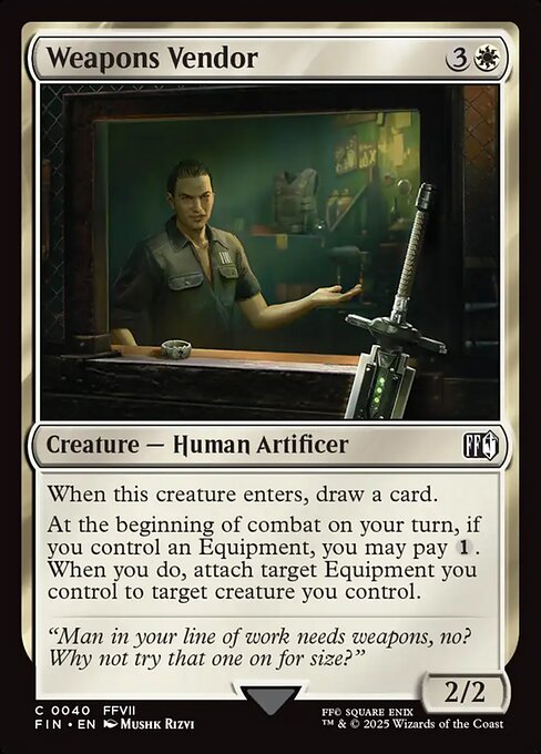 adelbert steiner mtg card [FINAL FANTASY] Lifelink Adelbert Steiner gets +1/+1 for each Equipment you control. Hand-painted Adelbert Steiner Magic: The