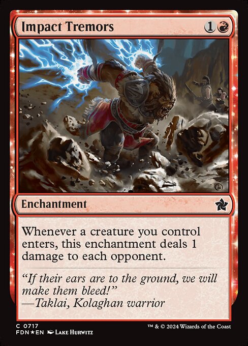 mtg impact tremors similar cards White or colorless like Tremors, Hobgoblin Bandit Lord, Goblin Bombardment, or Raid Bombardment? Stock image tremors-purphoros - Card Kingdom Blog