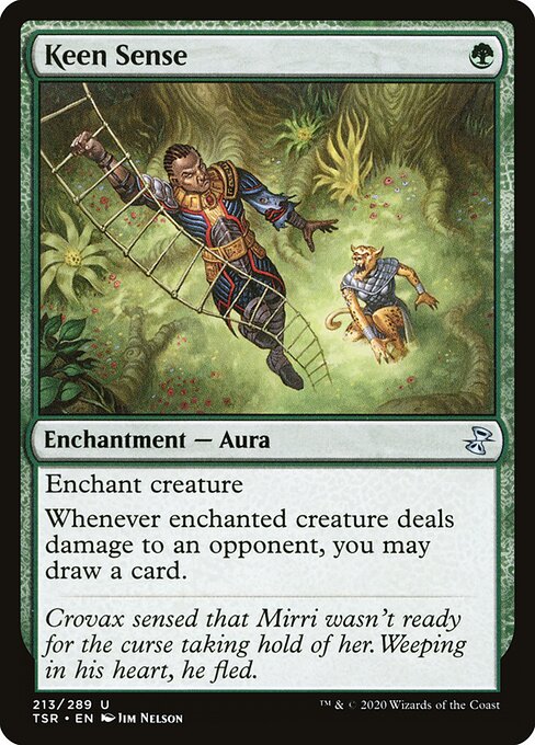 mtg cards like keen sense Aura Farming: Magic's 10 Coolest Enchant Creature Enchant creature Whenever enchanted creature deals damage to an opponent Keen Sense  Rulings, Legalities