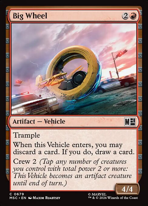 red wheel cards mtg Magic: the Gathering - of Fortune - Foil DCI Judge Promo - Judge Promos Modern Horizons 3 (MH3) #336 Illustrated by Olena Richards Magic Wheel of Fortune [International Collectors'