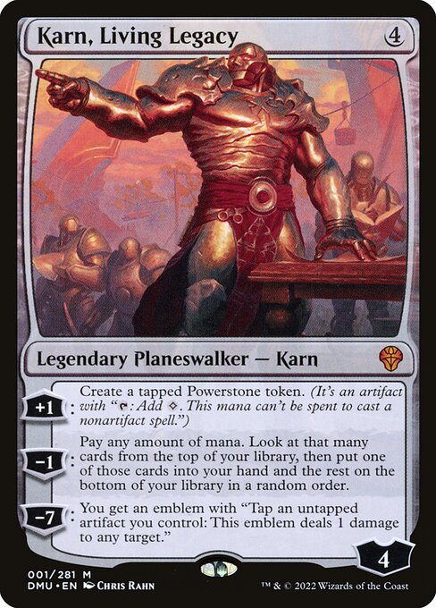 mtg karn commander deck Karn, Living Legacy (Card)