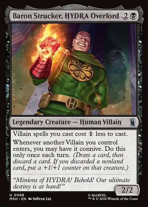 Example Deck for Baron Strucker, HYDRA Overlord