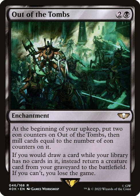 mtg necron cards MAGIC THE GATHERING: WARHAMMER 40K COMMANDER DECK: DECK PROTECT  Gopher Games For each creature card milled this way Necron Warrior MTG token 2/2