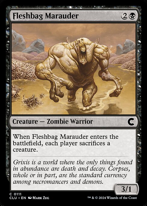mtg cards like fleshbag marauder Altered Art When this creature enters Fleshbag Marauder (841) (Retro Frame)